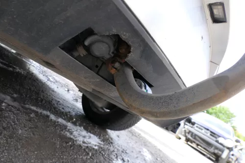 Seat Altea 5P Stoßstange hinten Heckstoßstange Stoßfänger grau silber LS7N (176745)