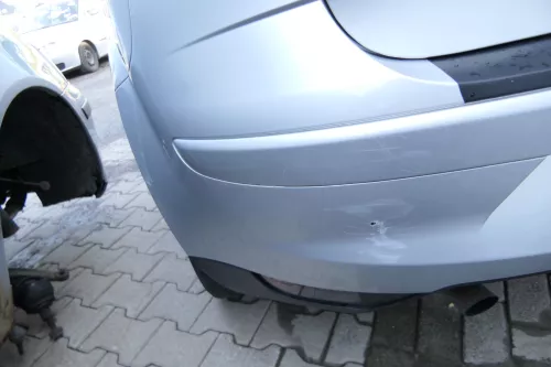 Seat Altea 5P Stoßstange hinten Heckstoßstange Stoßfänger grau silber LS7N (176745)