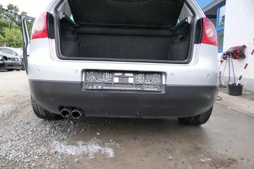 VW Golf 5 1K Limousine Stoßstange hinten Heckstoßstange silber LA7W PDC (176944)
