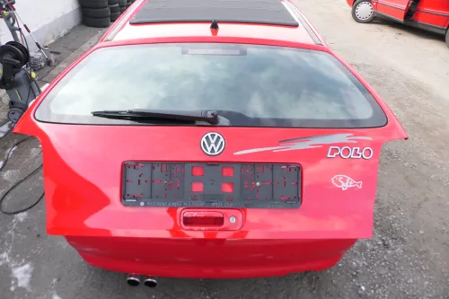 VW Polo 6N Heckklappe Klappe hinten Kofferraumklappe mit Scheibe rot LP3G (177015)
