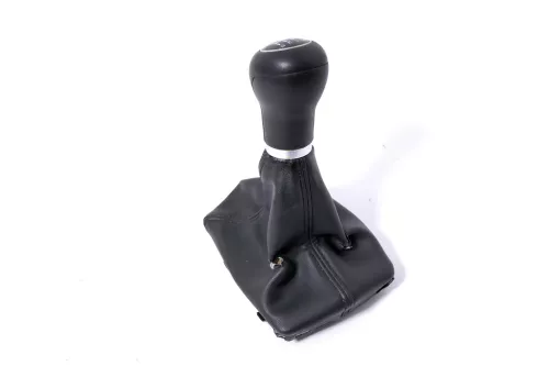 Audi A4 8E B6 B7 Schaltknauf Schalthebel Schalthebelgriff Leder 6Gang soul schwa (177591)