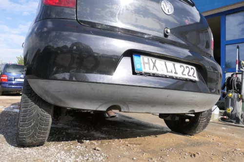 VW Fox 5Z Stoßstange hinten Stoßfänger schwarz LC9Z Heckstoßstange (177685)