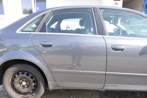 Audi A4 B6 8E Rahmen + Türblatt Tür hinten rechts grau LX7Z   Limousine (177703)
