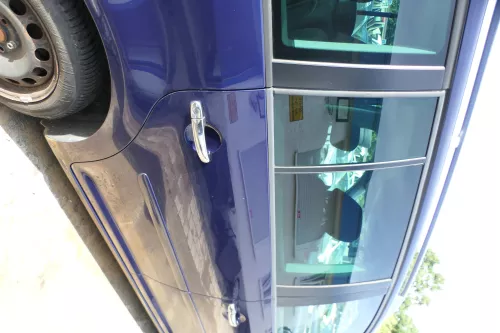 VW Touran 1T 1T3 Tür hinten rechts blau LB5N - ohne Anbauteile (177783)