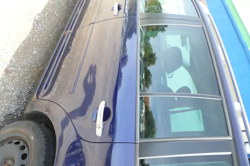 VW Touran 1T 1T3 Tür hinten links blau LB5N - ohne Anbauteile (177792)