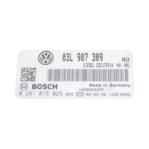 VW Passat 3C Golf Steuergerät 2,0l 103kw 140PS 103PS CBAB CBAA Motor 03L907309  (177861)