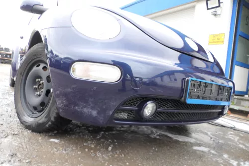 New Beetle 9C Stoßstange vorne Stoßfänger vorn blau LG5T mit Nebelscheinwerfer (178021)