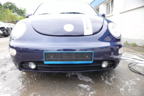 New Beetle 9C Stoßstange vorne Stoßfänger vorn blau LG5T mit Nebelscheinwerfer (178021)