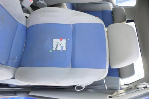 1x VW Polo 6N2 Lupo Sitz Kopfstütze vorne rechts oder links vorn - helles grau (178386)