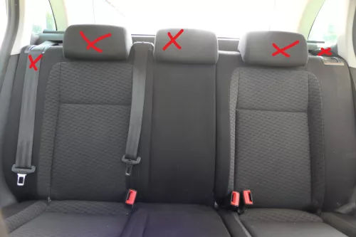 NUR LEHNE Fabia 5J 5itz Sitze hinten Rückbank Rücksitzbank 3 Punkt Gurt Isofix (178622)