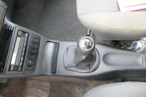 VW Lupo Polo 6N2 Schaltknauf Schaltsack Schaltung Schaltknüppel schwarz Leder (178754)