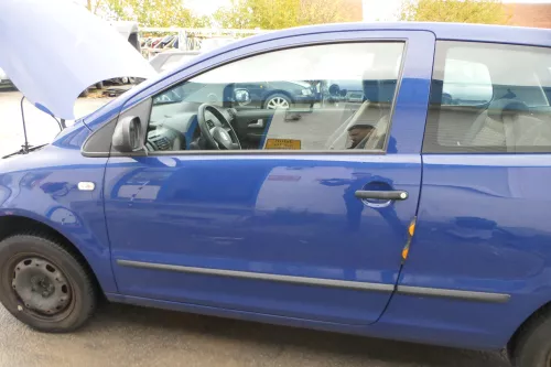 VW Fox 5Z Tür vorne links Fahrertür blau LL5M