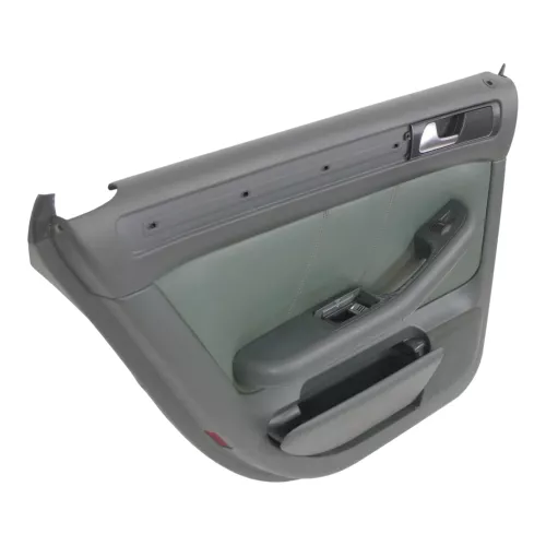 1x Audi A6 4B Türverkleidung Verkleidung Tür hinten links Leder grün farngrün (179249)