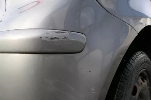VW Polo 9N 9N3 Stoßstange Heckstoßstange hinten grau LD7W (179426)