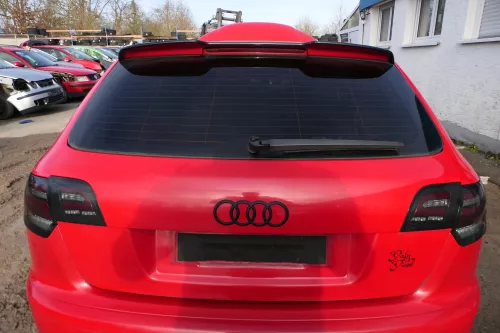 Audi A3 8P Stoßstange Stoßfänger hinten 4/5-Türer rot LY3J - Doppelrohr (179494)