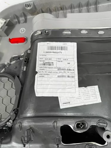 VW Touran 1x Türverkleidung Verkleidung Tür hinten links Griff Öffner - grau (179643)