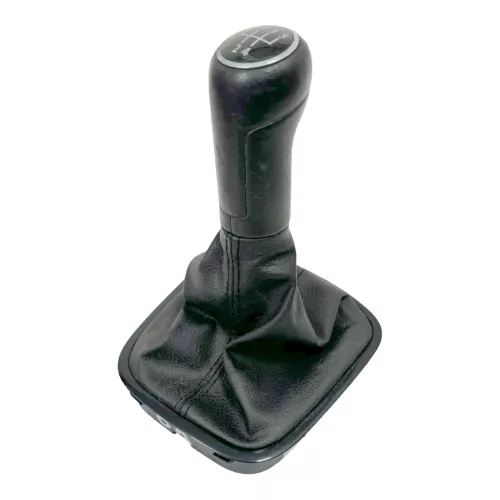 Polo 6R 6C Schaltknauf Schaltsack Schaltung Schaltknüppel Leder schwarz 5-Gang (179673)
