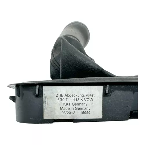 Polo 6R 6C Schaltknauf Schaltsack Schaltung Schaltknüppel Leder schwarz 5-Gang (179673)