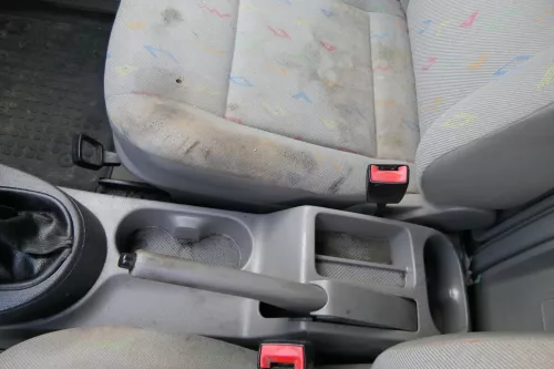 VW Caddy 2K SA Mitteltunnel hinten Verkleidung um Handbremse grau (179691)