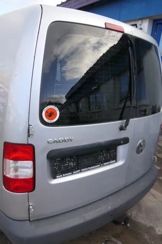 VW Caddy 2k Flügeltür hinten links silber LA7W mit Scheibe OHNE Anbauteile (179715)