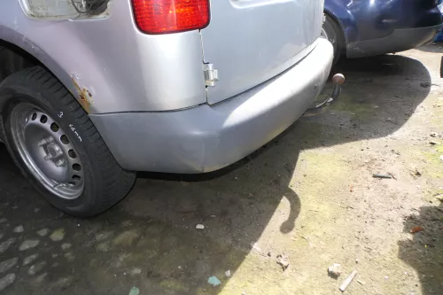 VW Caddy 2K Stoßstange hinten Heckstoßstange Stoßfänger grau graphit nicht lack (179722)