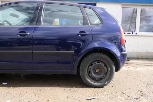 VW Polo 9N 9N3 Tür hinten links 4/5-Türer blau LB5N - ohne Anbauteile (180033)