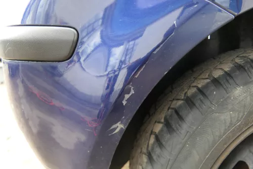 VW Polo 9N 9N3 Stoßstange Heckstoßstange hinten blau LB5N (180035)