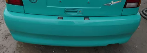 VW Polo 6N Stoßstange hinten breite Styling XXL Heckstoßstange grün LD6D (180049)