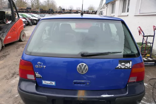 VW Golf 4 Limousine Heckklappe Kofferraumklappe Klappe hinten blau LW5Z-ohneAnb (180057)