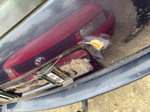 VW Passat 3B Kombi Variant Heckklappe Klappe hinten mit Scheibe blau LN5Y (180652)