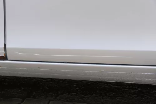 Skoda Fabia 5J Kombi Tür hinten links - silber LA7W - ohne Anbauteile (180757)