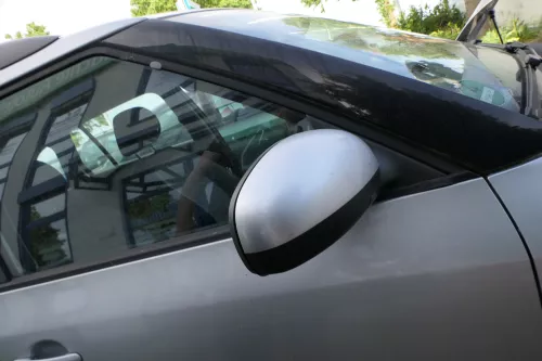 Fabia 5J elektrisch Spiegel Außenspiegel rechts mit Glas grau silber LA7W (180762)