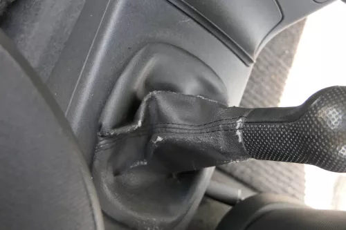 VW Lupo Polo 6N2 Schaltknauf Schaltsack Schaltung Schaltknüppel schwarz Leder (180906)