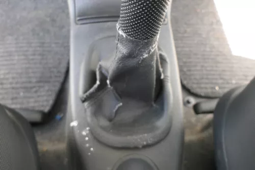 VW Lupo Polo 6N2 Schaltknauf Schaltsack Schaltung Schaltknüppel schwarz Leder (180906)