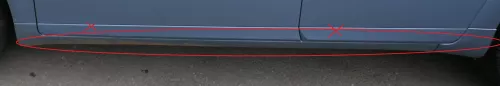 2x A4 8E B6 B7 Blende Holm rechts + link unten Schweller Verkleidung blau LY5J (181553)