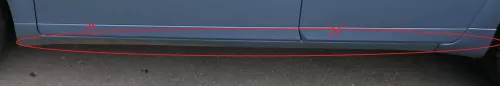 2x A4 8E B6 B7 Blende Holm rechts + link unten Schweller Verkleidung blau LY5J (181553)