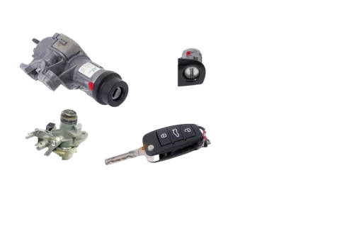 Audi A4 B7 8E Schloßsystem Türschloß mit 1x Schlüssel Schloß Zündschloß Heckschl (181572)