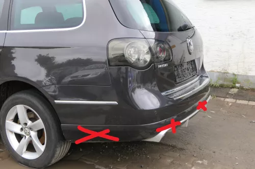 Passat 3C Kombi Stoßstange hinten Heckstoßstange Stoßfänger braun LC8Z PDC OBEN (181888)