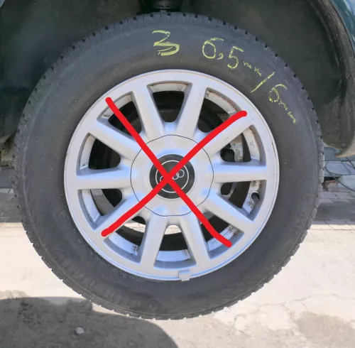 2x VW Golf A3 NUR Reifen 195/65 R15 91H Sommerreifen 2x ca. 6-7 mm NUR REIFEN (182222)