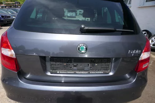 Skoda Fabia 5J Combi Stoßstange hinten Heckstoßstange grau LF8J (182248)