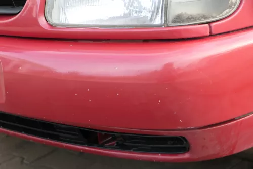VW Polo 6N Stoßstange vorne 2-geteilte Frontstoßstange rot braun LC3M Stoßfänger (182539)