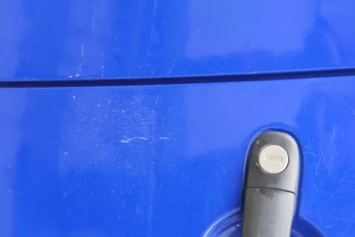 Fabia 5J Kombi + Limo Tür vorne rechts Beifahrertür blau LF5K - ohne Anbauteile (182558)