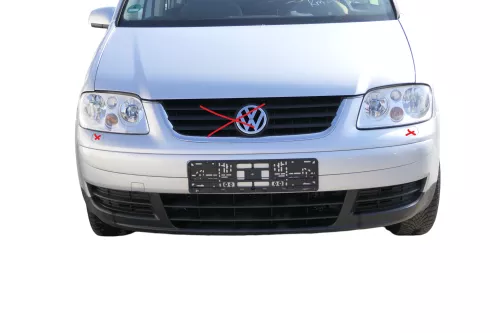 VW Touran 1T Stoßstange vorne Frontstoßstange Stoßfänger blau LB5N   SWR (182588)