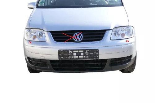 VW Touran 1T Stoßstange vorne Frontstoßstange Stoßfänger silber LA7W SWR (182588)