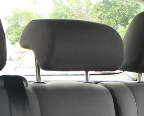 VW Polo 9N 9N3 Cross Fun Kopfstütze hinten mitte mittig Goal blau Nähte anthrazi