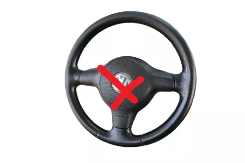VW Polo 6N2 Lupo Lenkrad Sportlenkrad Leder 3-Speichen Lederlenkrad 6X0419091G (182794)