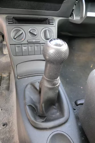 VW Lupo Polo 6N2 Schaltknauf Schaltsack Schaltung Schaltknüppel schwarz Leder (182798)