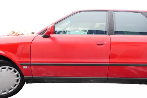 Audi 80 90 Tür vorne links Fahrertür Rahmen Türblatt rot LY3H -ohne Anbauteile