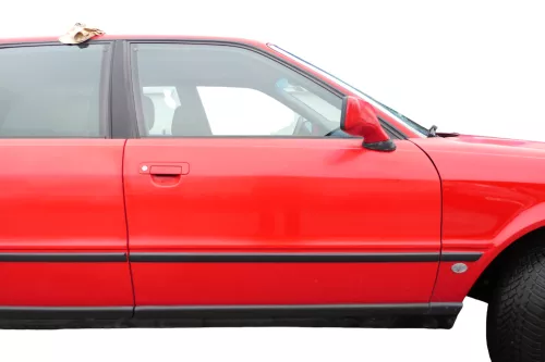 Audi 80 90 Tür vorne rechts Beifahrertür Rahmen Türblatt rot LY3H -ohne Anbautei (182811)