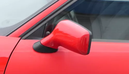 Audi 80 elektrischer elektrisch Spiegel Außenspiegel links mit Glas rot LY3H (182819)